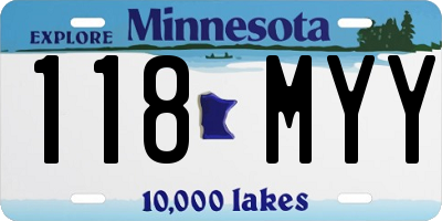 MN license plate 118MYY
