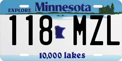 MN license plate 118MZL