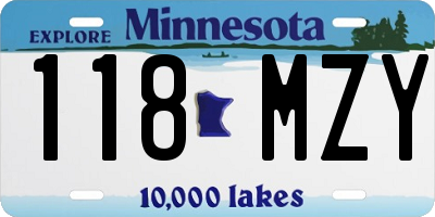 MN license plate 118MZY