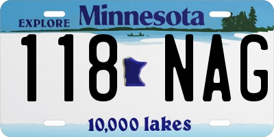 MN license plate 118NAG
