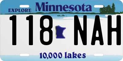MN license plate 118NAH