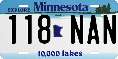 MN license plate 118NAN