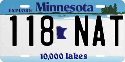 MN license plate 118NAT