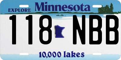 MN license plate 118NBB