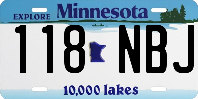 MN license plate 118NBJ