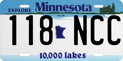 MN license plate 118NCC