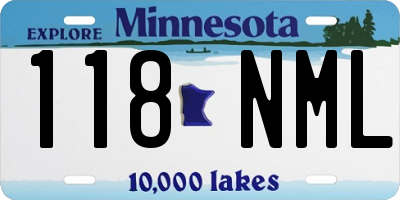 MN license plate 118NML