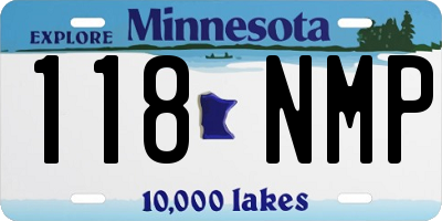 MN license plate 118NMP