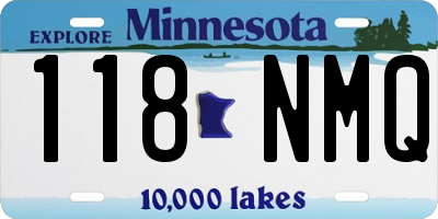 MN license plate 118NMQ