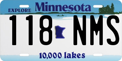 MN license plate 118NMS
