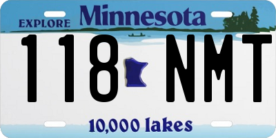 MN license plate 118NMT