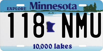 MN license plate 118NMU
