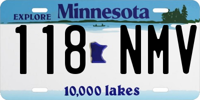 MN license plate 118NMV