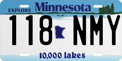 MN license plate 118NMY