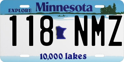 MN license plate 118NMZ