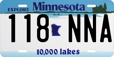 MN license plate 118NNA