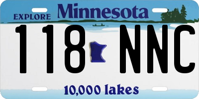 MN license plate 118NNC