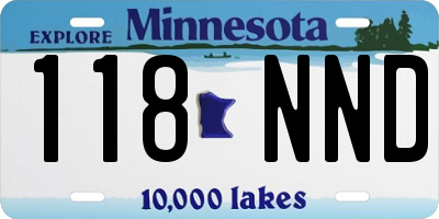 MN license plate 118NND