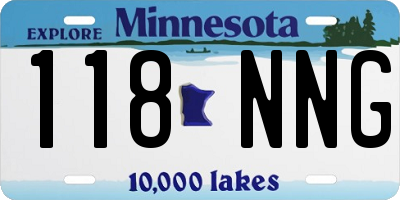 MN license plate 118NNG