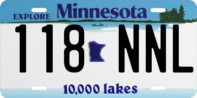 MN license plate 118NNL