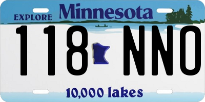 MN license plate 118NNO