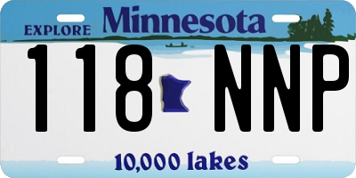 MN license plate 118NNP