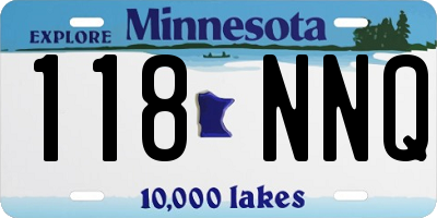 MN license plate 118NNQ