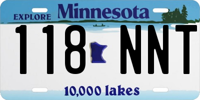MN license plate 118NNT