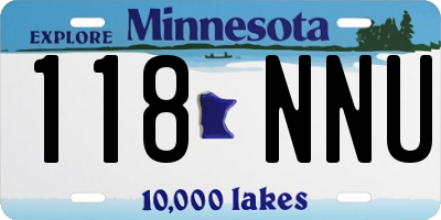 MN license plate 118NNU