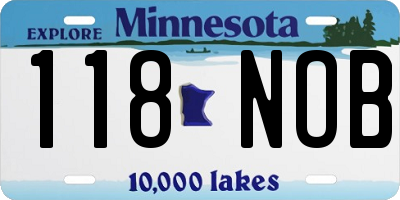 MN license plate 118NOB