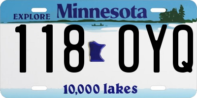 MN license plate 118OYQ