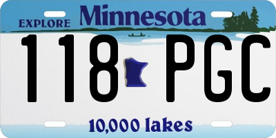 MN license plate 118PGC