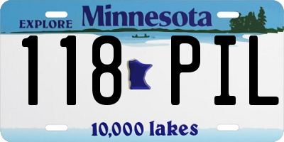 MN license plate 118PIL