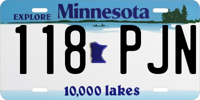 MN license plate 118PJN
