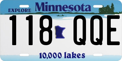 MN license plate 118QQE