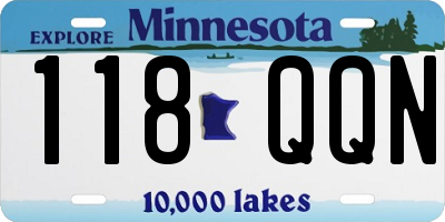 MN license plate 118QQN