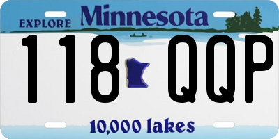 MN license plate 118QQP