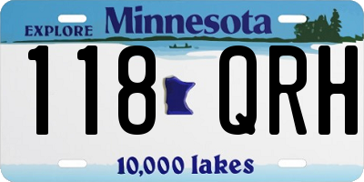 MN license plate 118QRH