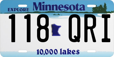 MN license plate 118QRI