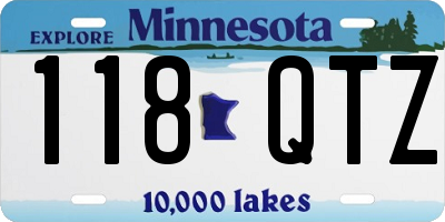 MN license plate 118QTZ