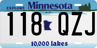 MN license plate 118QZJ