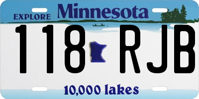 MN license plate 118RJB