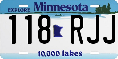 MN license plate 118RJJ