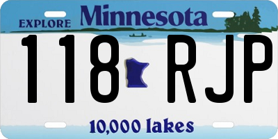 MN license plate 118RJP