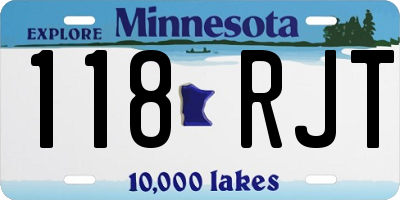 MN license plate 118RJT