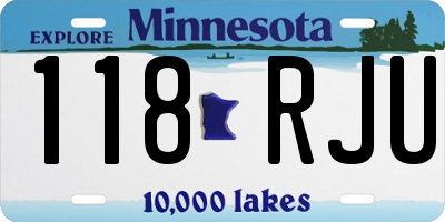 MN license plate 118RJU