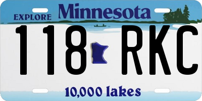MN license plate 118RKC