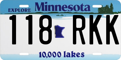 MN license plate 118RKK