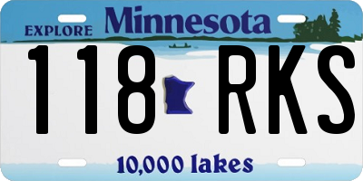 MN license plate 118RKS
