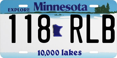 MN license plate 118RLB